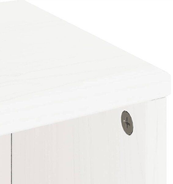 VidaXL 5 db fehér tömörfa fenyőfa V szekrény tárolóval ODDA