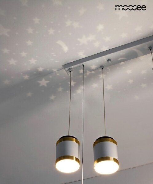 Moosee Stars LED Függőlámpa Fehér Arany Csillagmintás