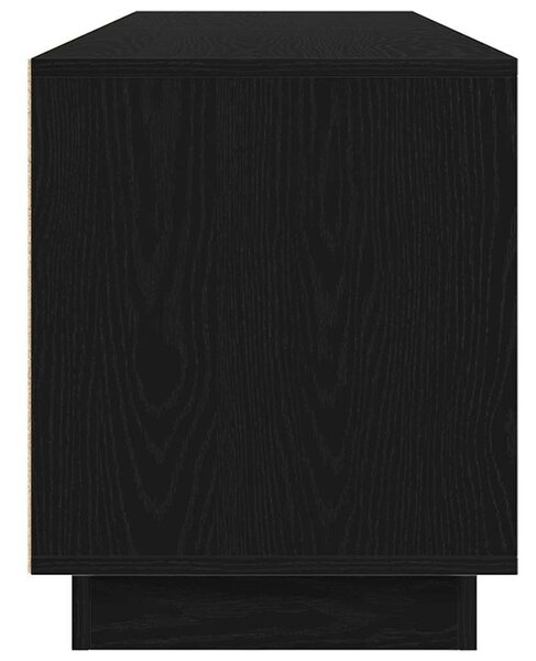 Fekete tölgy TV-szekrény LED-világítással 193,5x41x50 cm
