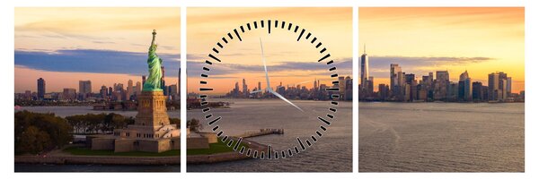 Kép - New York város (órával) (90x30 cm)