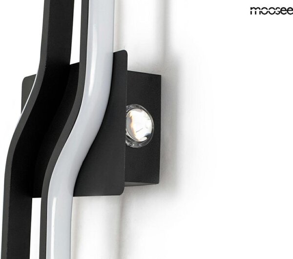 Moosee Roche 100 LED Fali Lámpa Fekete Acél Minimalista
