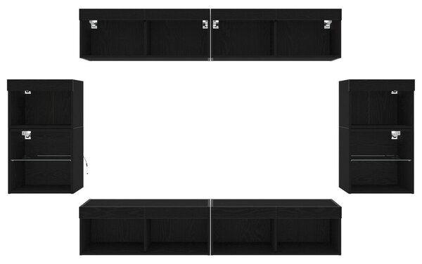 Lebegő polc 2 db Fekete tölgy 40x28,5x40 cm MDF