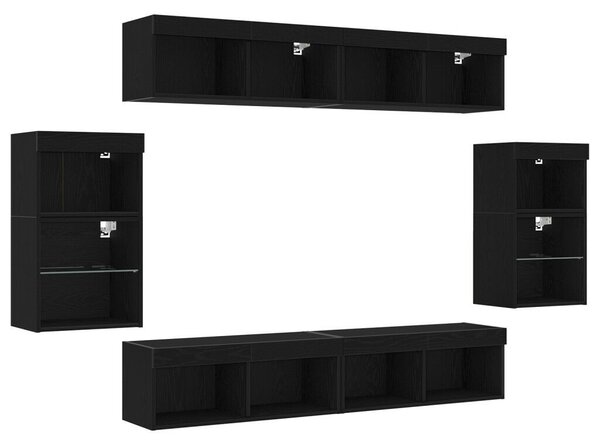 Lebegő polc 2 db Fekete tölgy 40x28,5x40 cm MDF