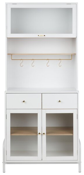 Üveges vitrin PARLIN 82 cm Fehér