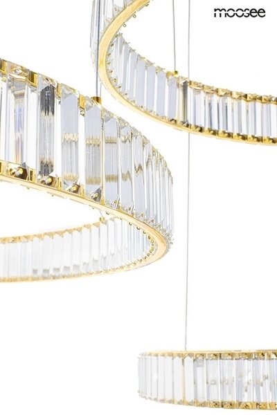 Moosee Liberty 3A Kristályüveg Arany LED Függőlámpa