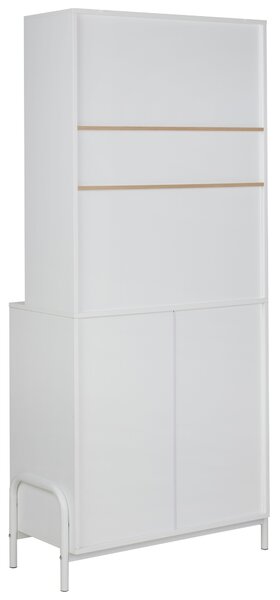 Üveges vitrin PARLIN 82 cm Fehér
