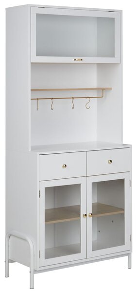 Üveges vitrin PARLIN 82 cm Fehér