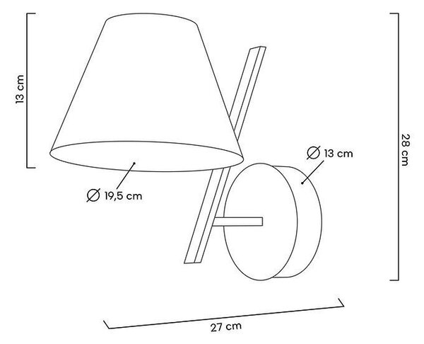 Moosee Mago Geometrikus Fali Lámpa Fém-Akril Fekete