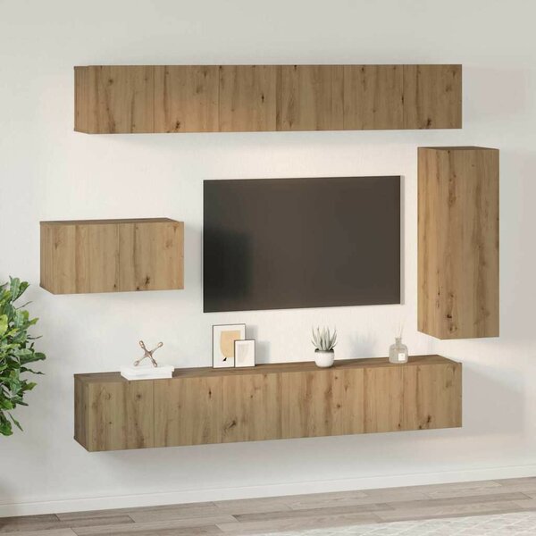 TV szekrény garnitúra 8 pcs kézműves tölgy 30.5 x 30 x 90 cm