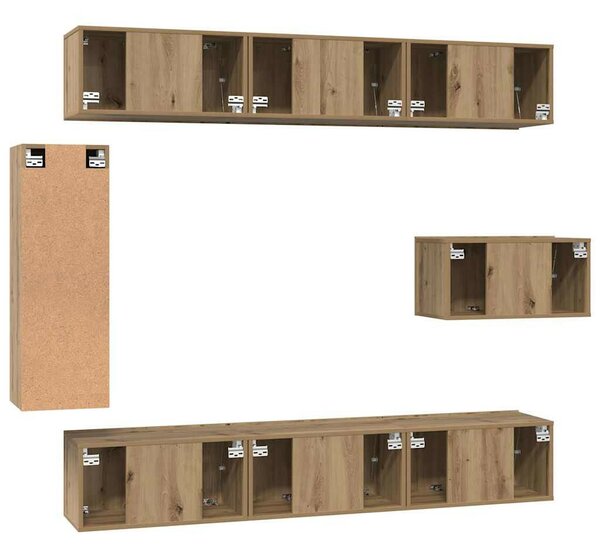 TV szekrény garnitúra 8 pcs kézműves tölgy 30.5 x 30 x 90 cm