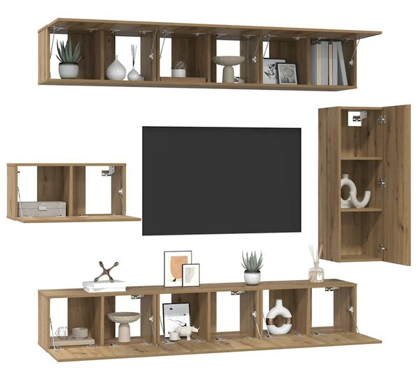 TV szekrény garnitúra 8 pcs kézműves tölgy 30.5 x 30 x 90 cm