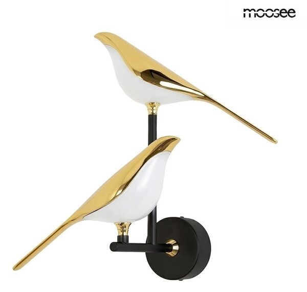 Moosee Bird Twin Arany-Fehér LED Fali Lámpa