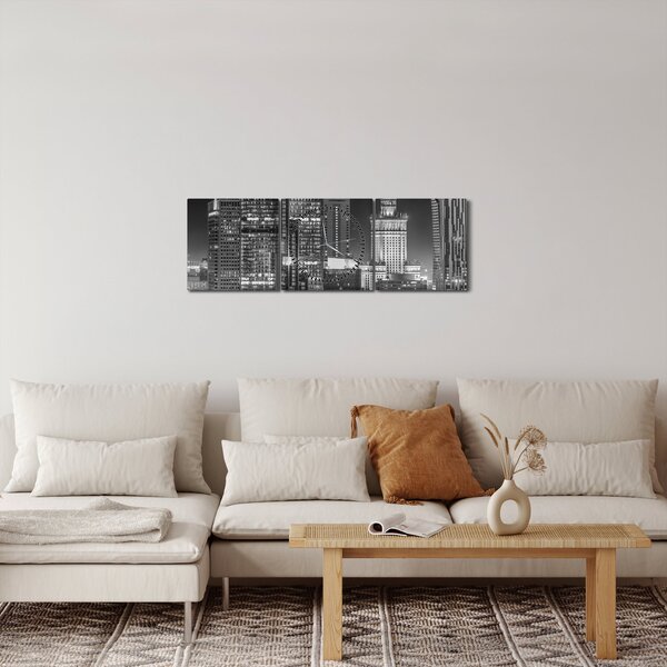 Kép - Fekete-fehér New York (órával) (90x30 cm)
