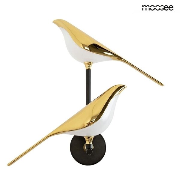 Moosee Bird Twin Arany-Fehér LED Fali Lámpa