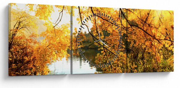 Kép - Őszi fa (órával) (90x30 cm)