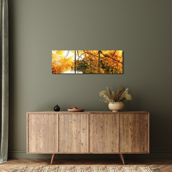 Kép - Őszi fa (órával) (90x30 cm)