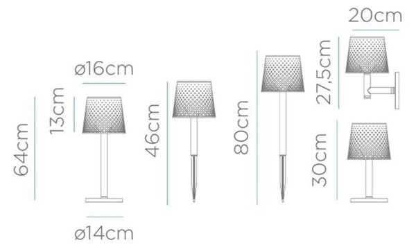 New Garden Greta Solar 5in1 Újrahasznosított Kerti Lámpa Fekete