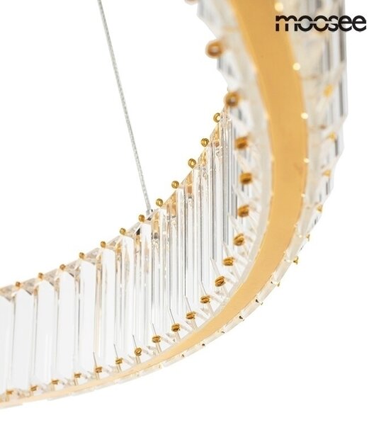 Moosee Liberty Triples Kristály Függőlámpa Arany LED
