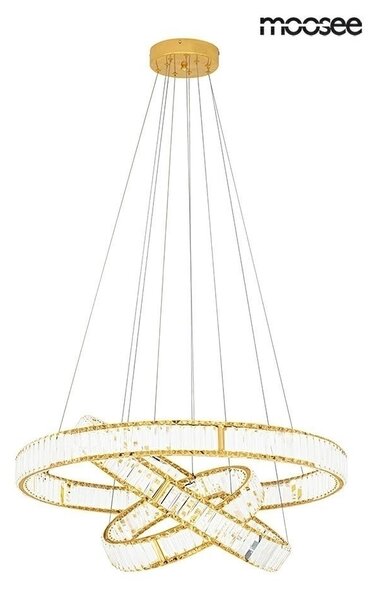 Moosee Liberty Triples Kristály Függőlámpa Arany LED