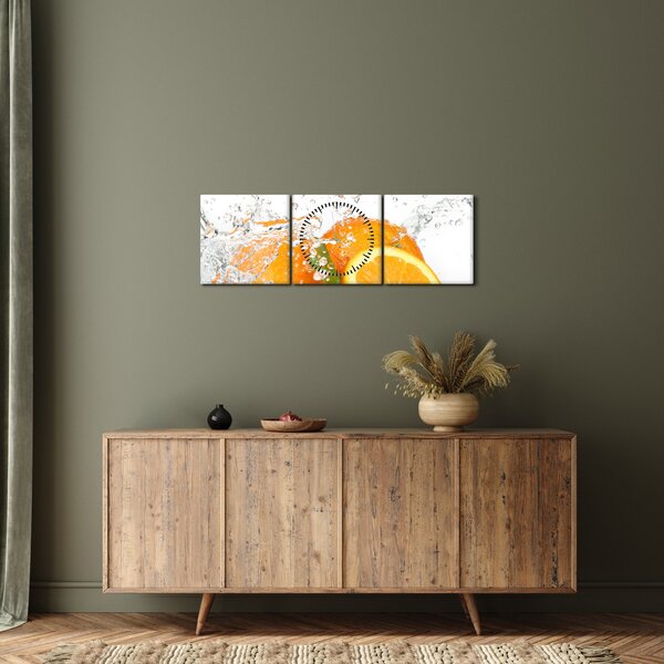 Kép - Lédús narancsok (órával) (90x30 cm)