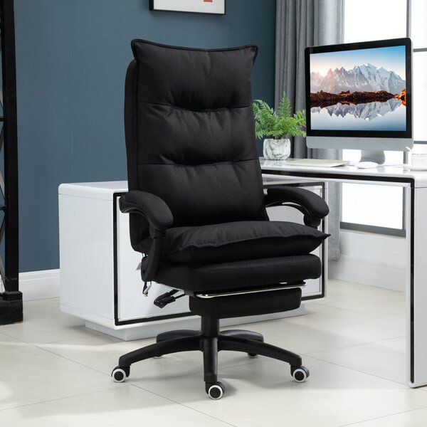 Vinsetto Irodai Szék Állítható Magassággal, 6 Masszázsponttal és Távirányítóval, 70x62x120-130 cm, Fekete
