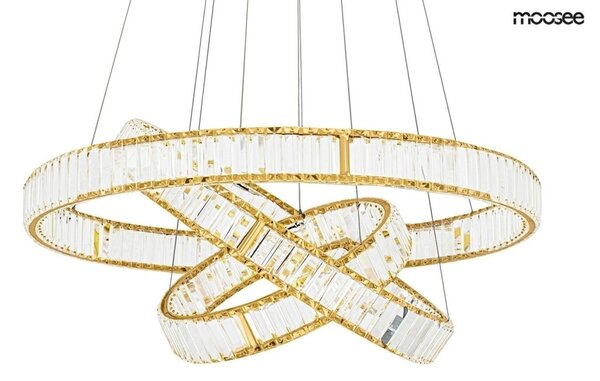 Moosee Liberty Triples Kristály Függőlámpa Arany LED