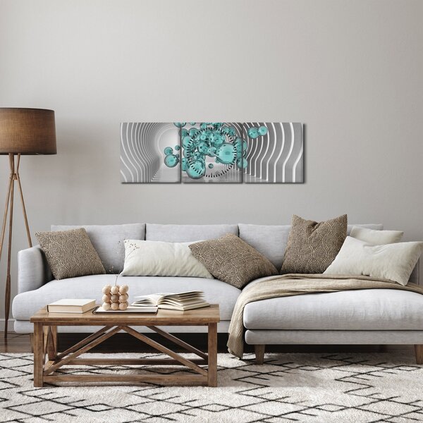 Kép - Buborékok (órával) (90x30 cm)