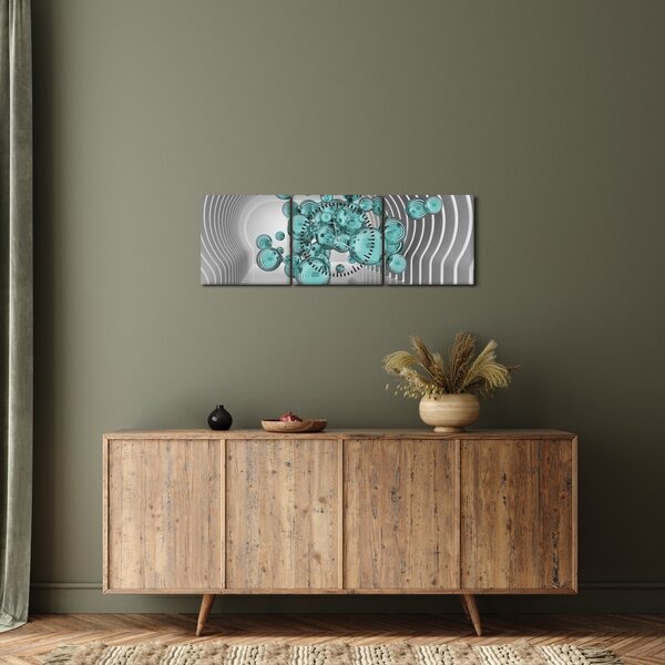 Kép - Buborékok (órával) (90x30 cm)