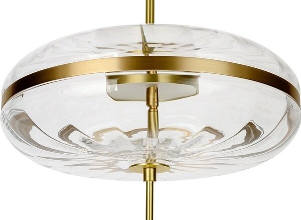 King Home Chaplin 360 LED Függőlámpa Üveg Réz