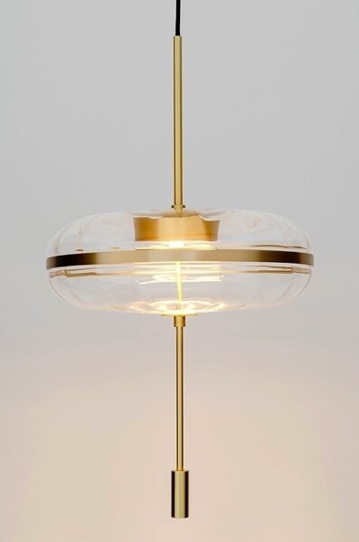 King Home Chaplin 360 LED Függőlámpa Üveg Réz