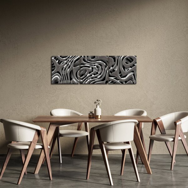 Kép - Fémes absztrakció (órával) (90x30 cm)