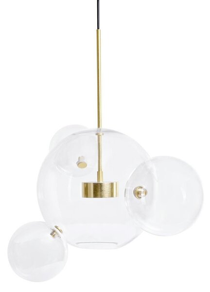 MOOSEE Capri 4 LED Függőlámpa Üveg Arany Buborékos