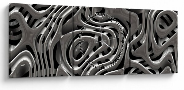 Kép - Fémes absztrakció (órával) (90x30 cm)