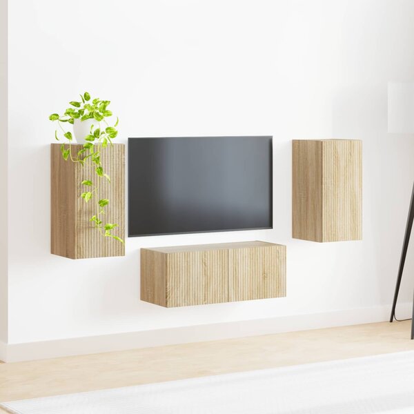 VidaXL TV szekrény garnitúra 6 pcs Sonoma tölgy Faanyag