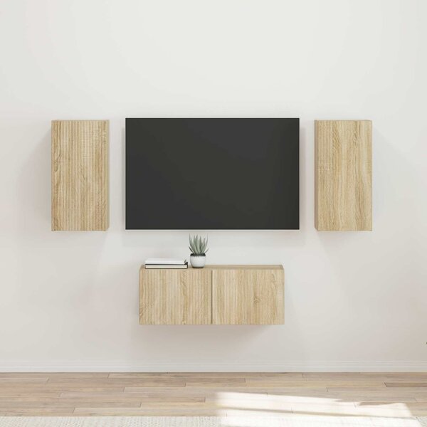 VidaXL TV szekrény garnitúra 6 pcs Sonoma tölgy Faanyag