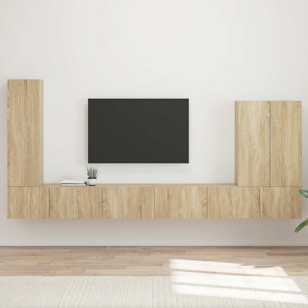VidaXL TV falit kabinet szett 6 db Sonoma tölgy