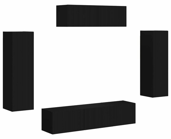 VidaXL TV szekrény 5 pcs Fekete