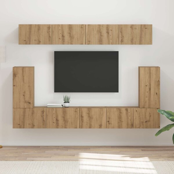 VidaXL TV szekrény garnitúra 5 db Artisan tölgy Szerelt Fa