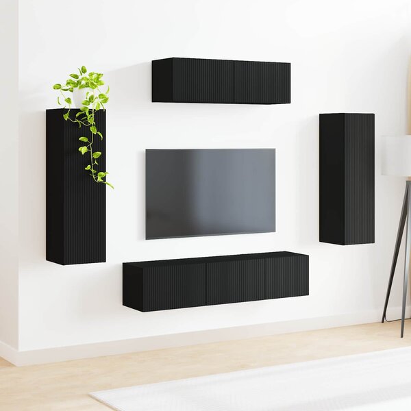 VidaXL TV szekrény 5 pcs Fekete