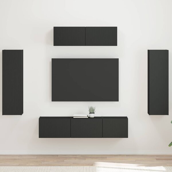 VidaXL TV szekrény 5 pcs Fekete