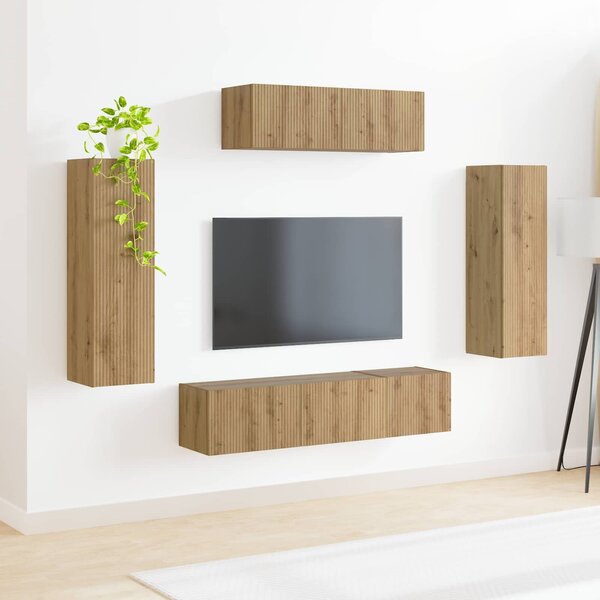 VidaXL TV szekrény 5 pcs Artisan tölgy