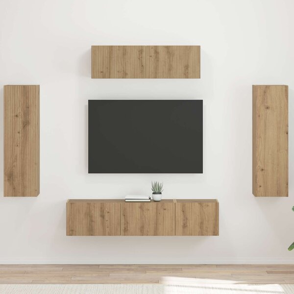 VidaXL TV szekrény 5 pcs Artisan tölgy