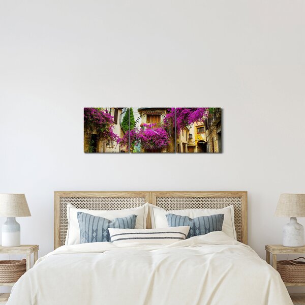 Kép - Mediterrán lusta sikátor (órával) (90x30 cm)