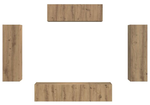 VidaXL TV szekrény 5 pcs Artisan tölgy