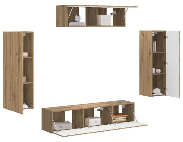 VidaXL TV szekrény 5 pcs Artisan tölgy