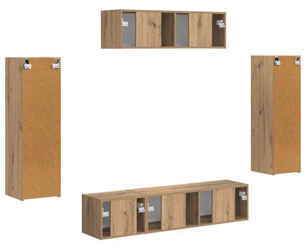 VidaXL TV szekrény 5 pcs Artisan tölgy