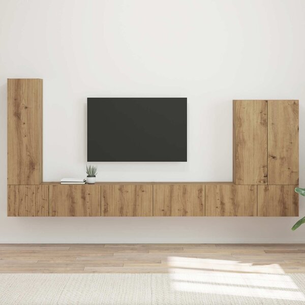 VidaXL TV falit kabinet szett 6 db Artisan tölgy