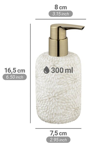 Fehér poligyanta szappanadagoló 300 ml Montalfano – Wenko