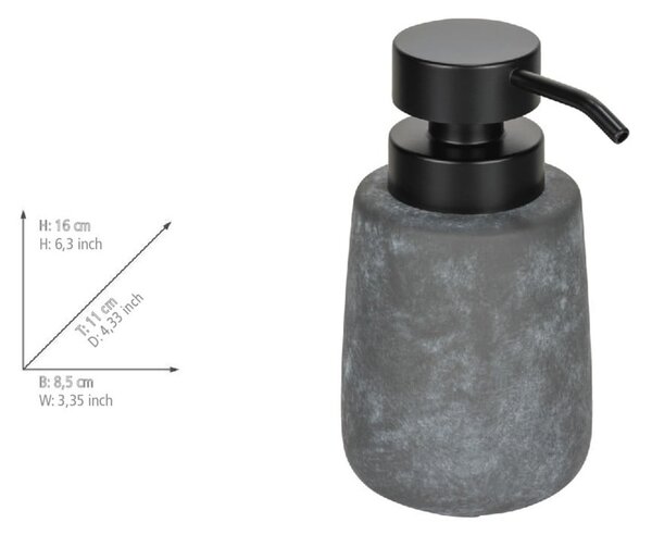 Szürke kerámia szappanadagoló 400 ml Sacile – Wenko