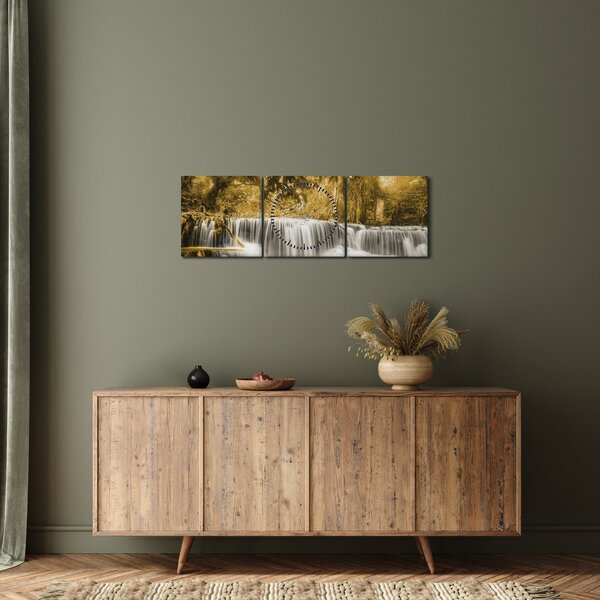 Kép - Vízesés, vintage (órával) (90x30 cm)